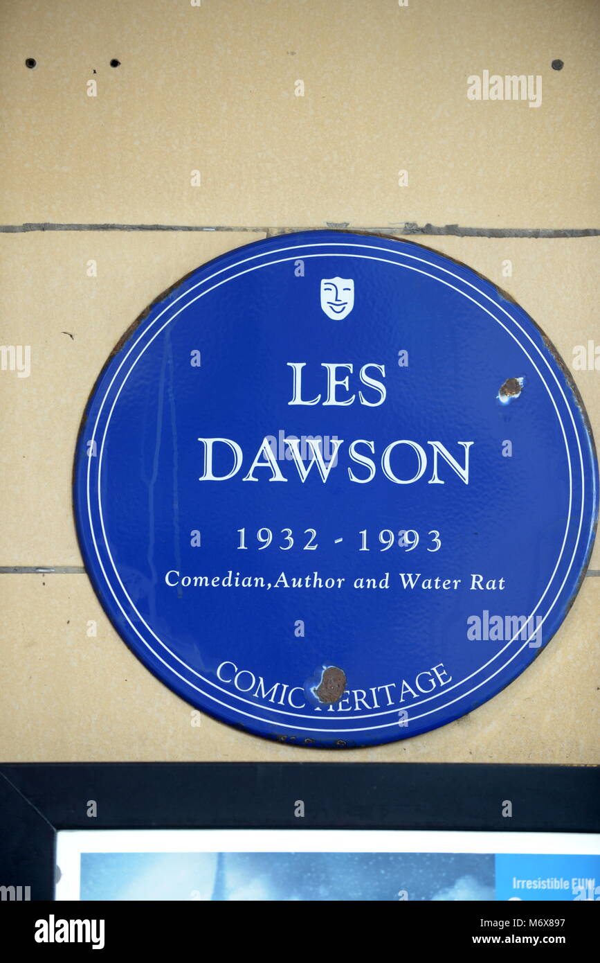 Les Dawson heritage plaque Stock Photo