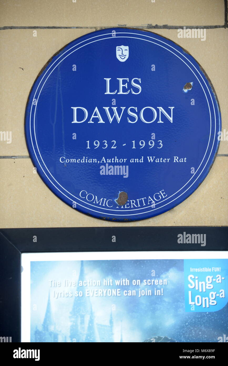 Les Dawson heritage plaque Stock Photo