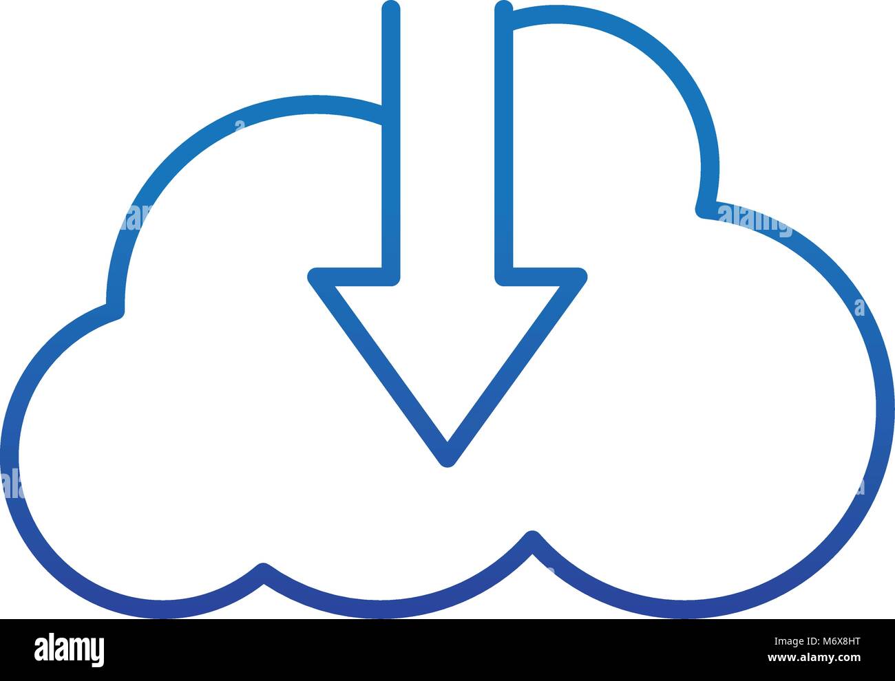 degraded line cloud data connection downloading server vector ...
