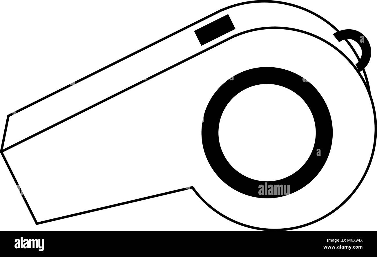 Referee whistle symbol vector illustration graphic design Stock Vector