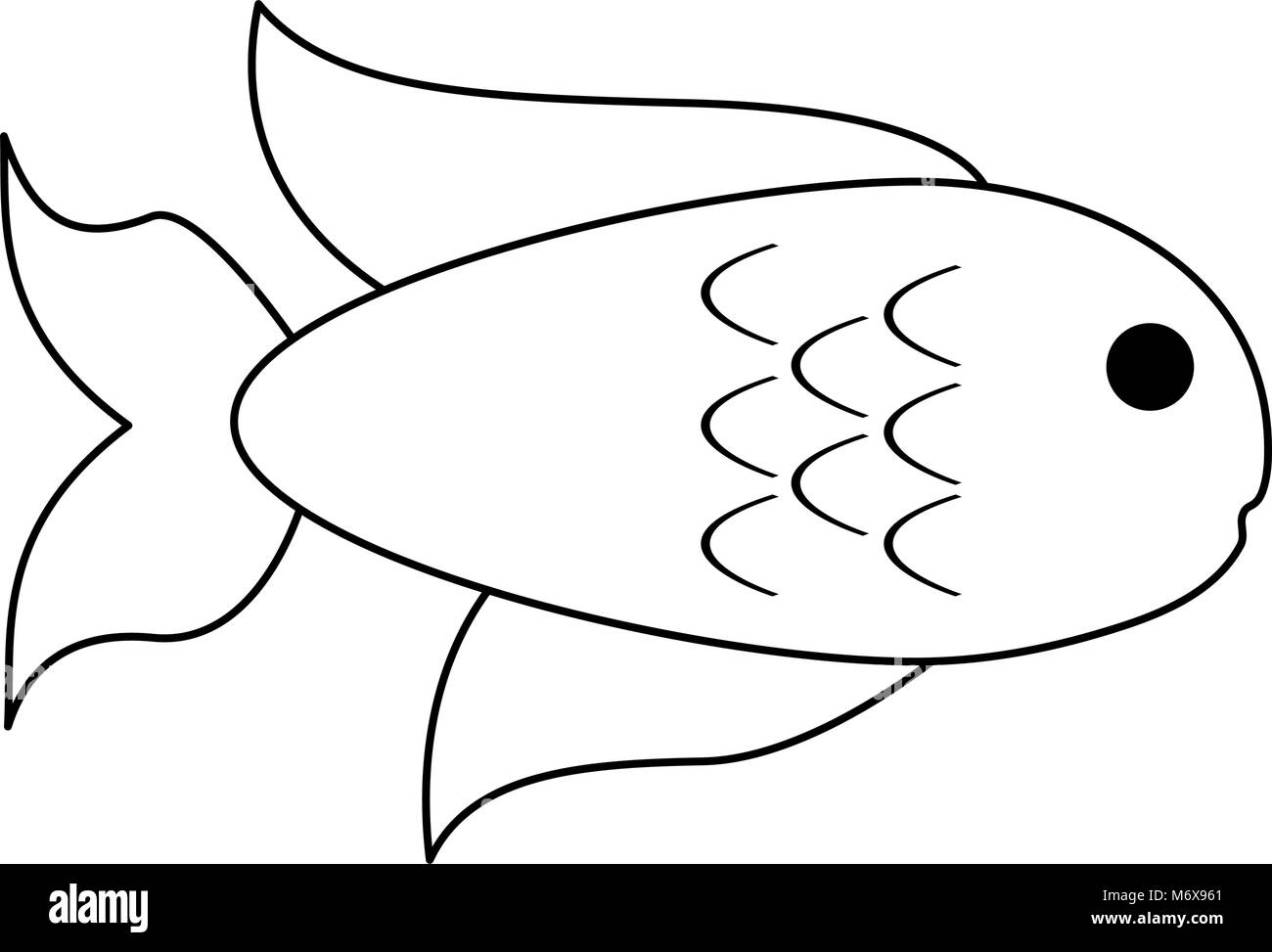 Fish seafood symbol vector illustration graphic design Stock Vector