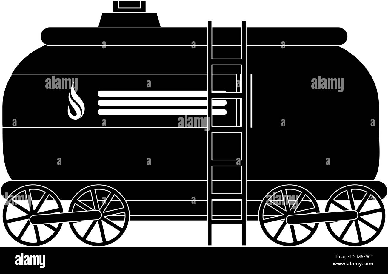Natural gas tank on train wagon vector illustration graphic design ...