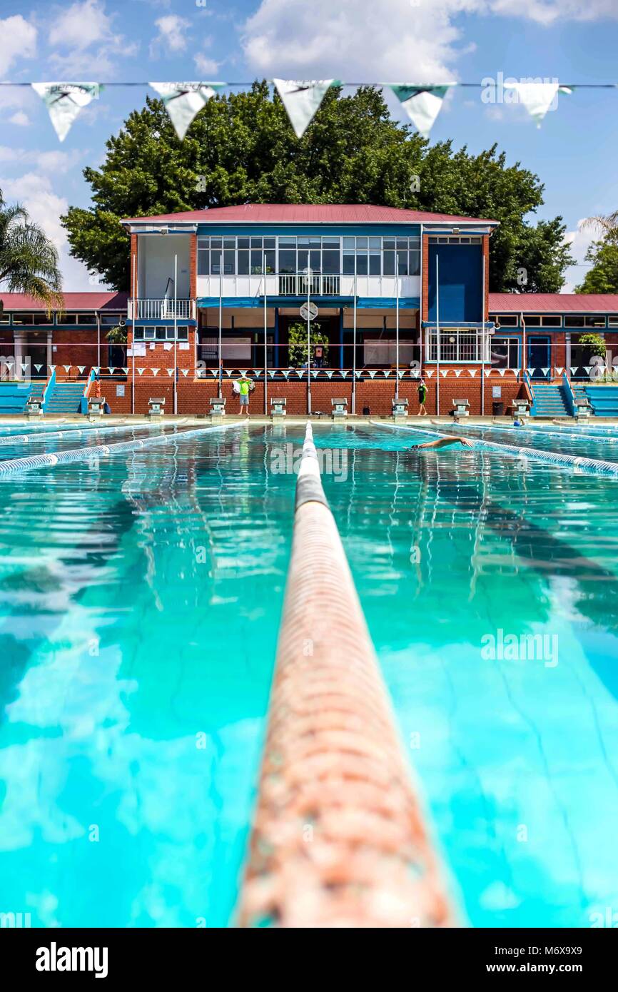Hillcrest pool in Hatfield. Pretoria, South Africa. Stock Photo