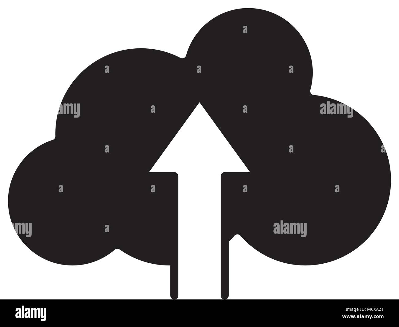 silhouette cloud data connection loading server vector illustration ...