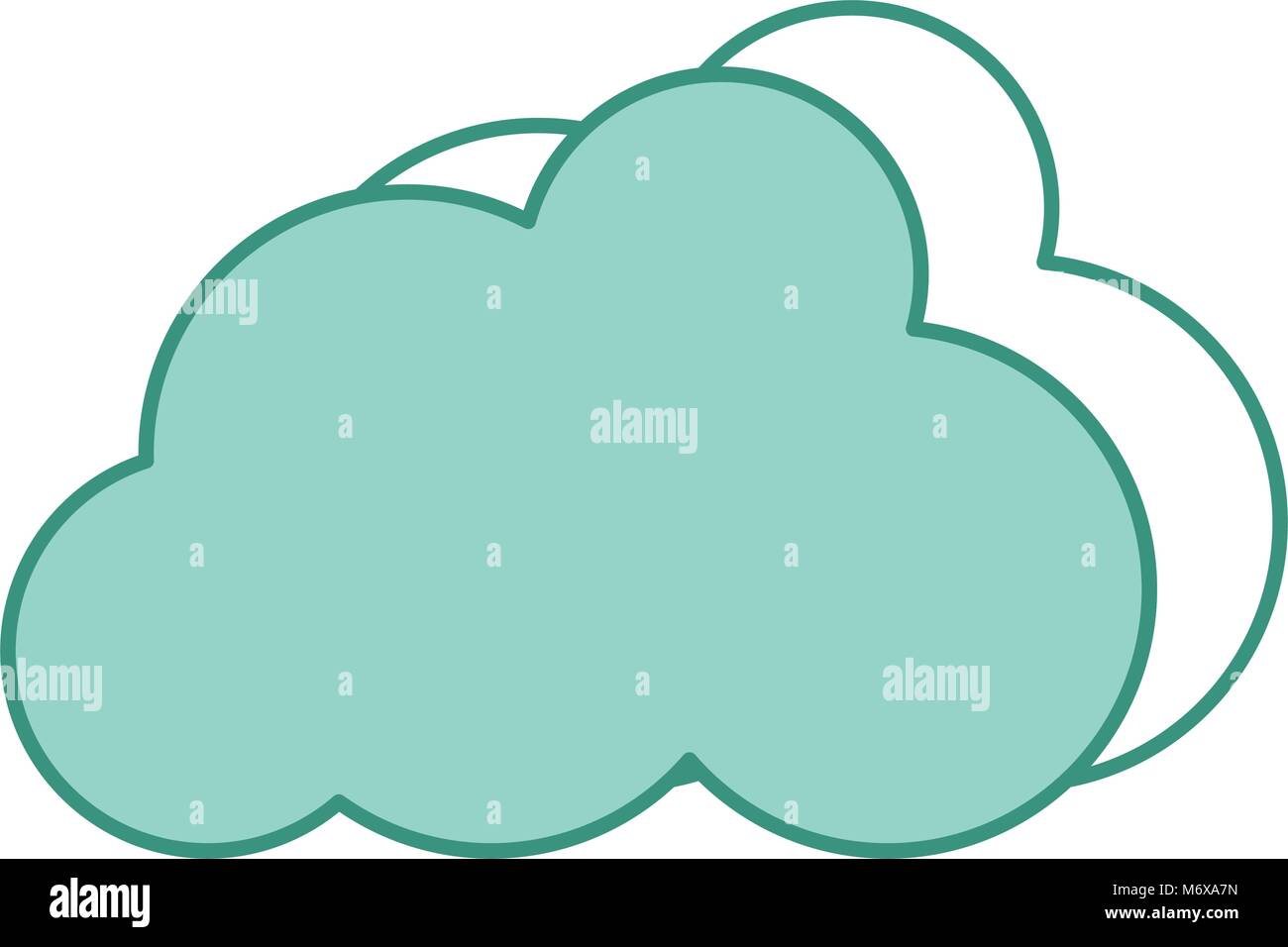 duo color nice nature clouds weather in the sky vector illustration ...