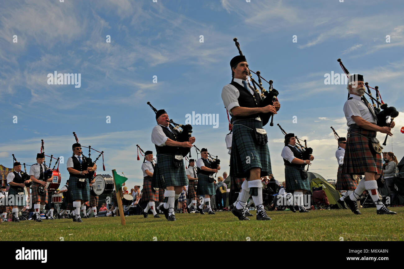 Pipes and Drums, Highland Games, Montrose, Scotland Stock Photo Alamy