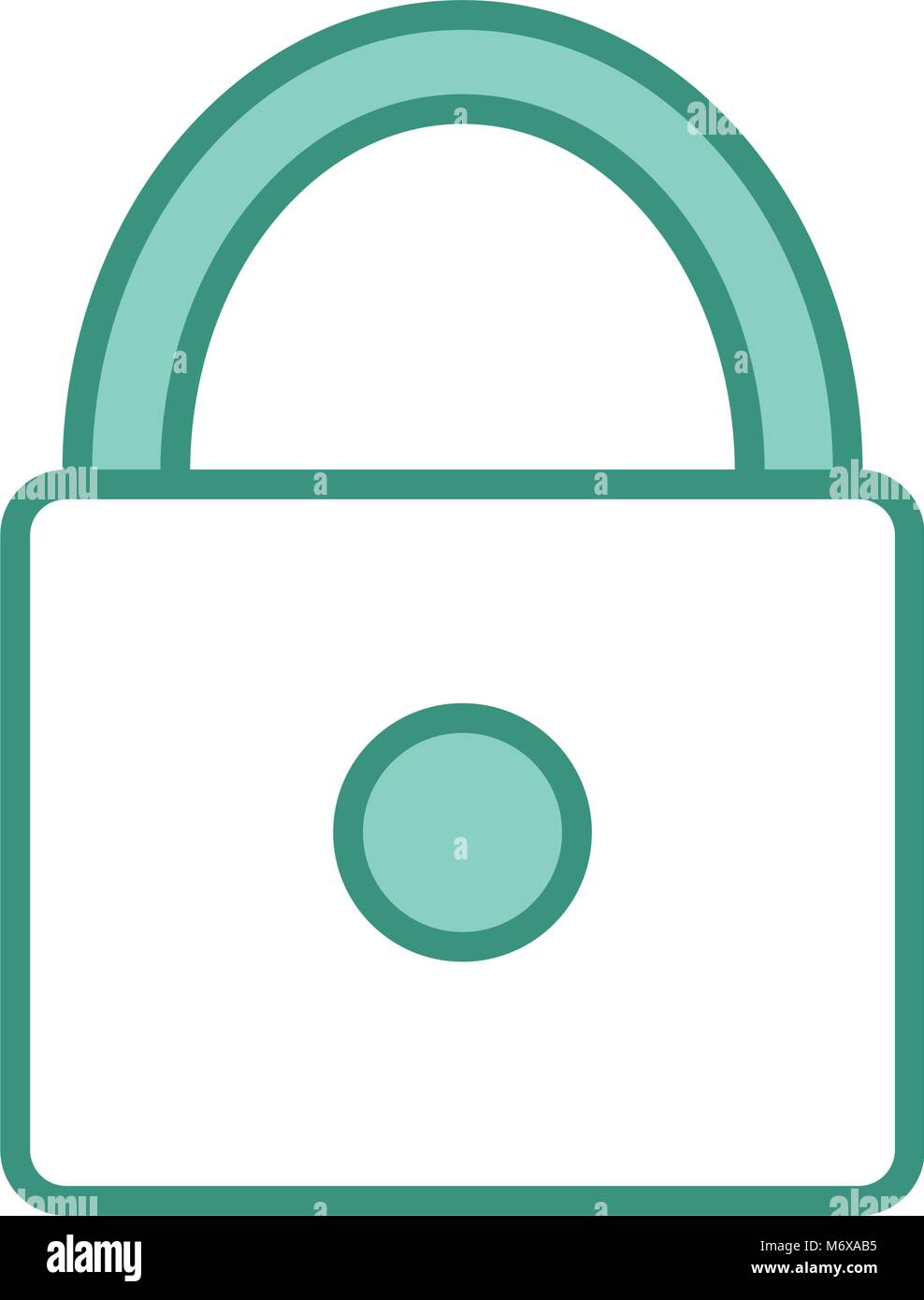 duo color close padlock to protection and security symbol vector ...