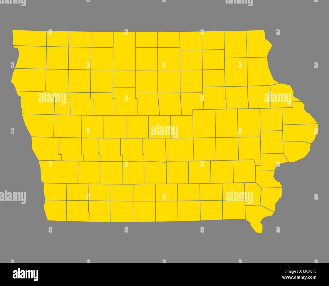 Map of Iowa Stock Photo Alamy