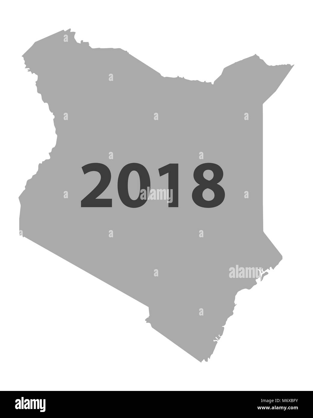 Map Of Kenya 2018 M6XBFY 