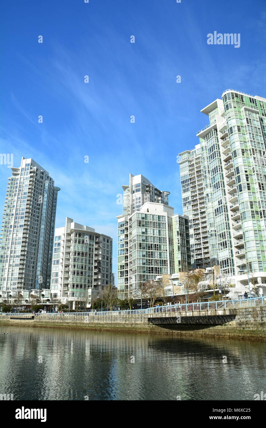 High end luxury real estate in Yaletown district of Vancouver BC,Canada. Stock Photo