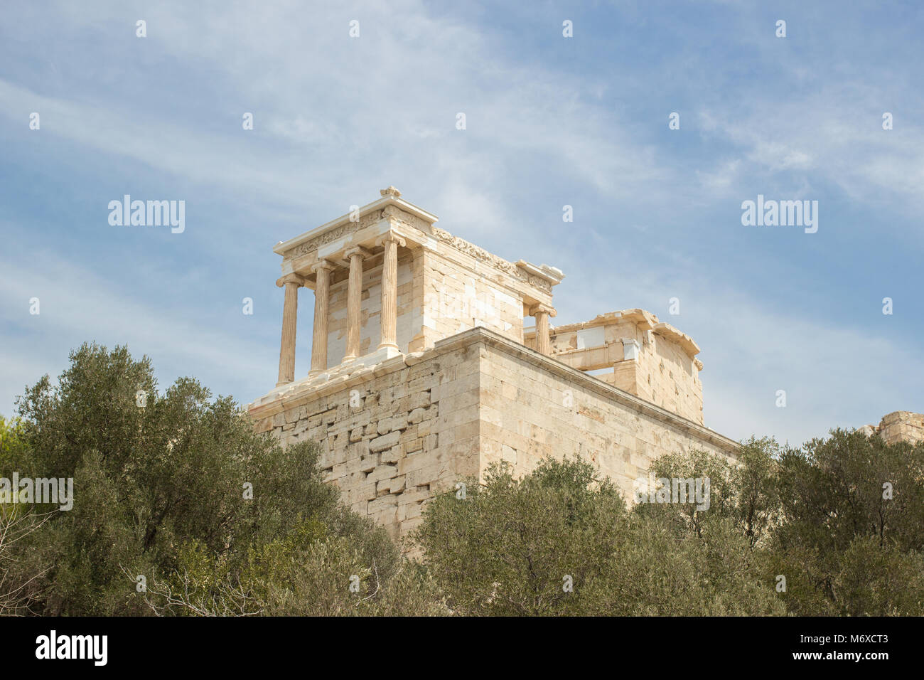 Erechtheion Temple, Acropolis of Athens, in Greece Stock Photo