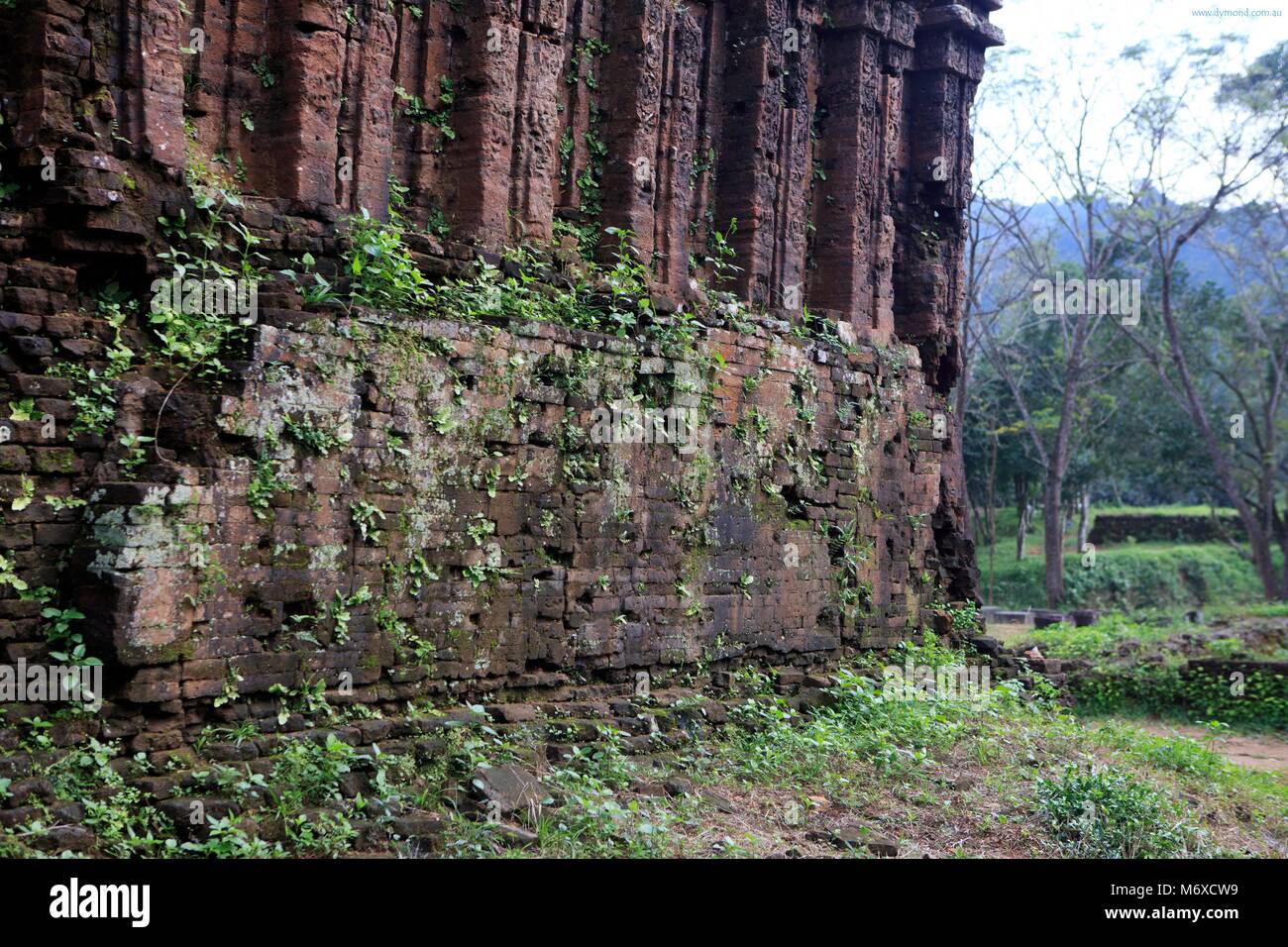 The ancient Hindu temple complex of My Son in Qang Nam Province of central Vietnam Stock Photo