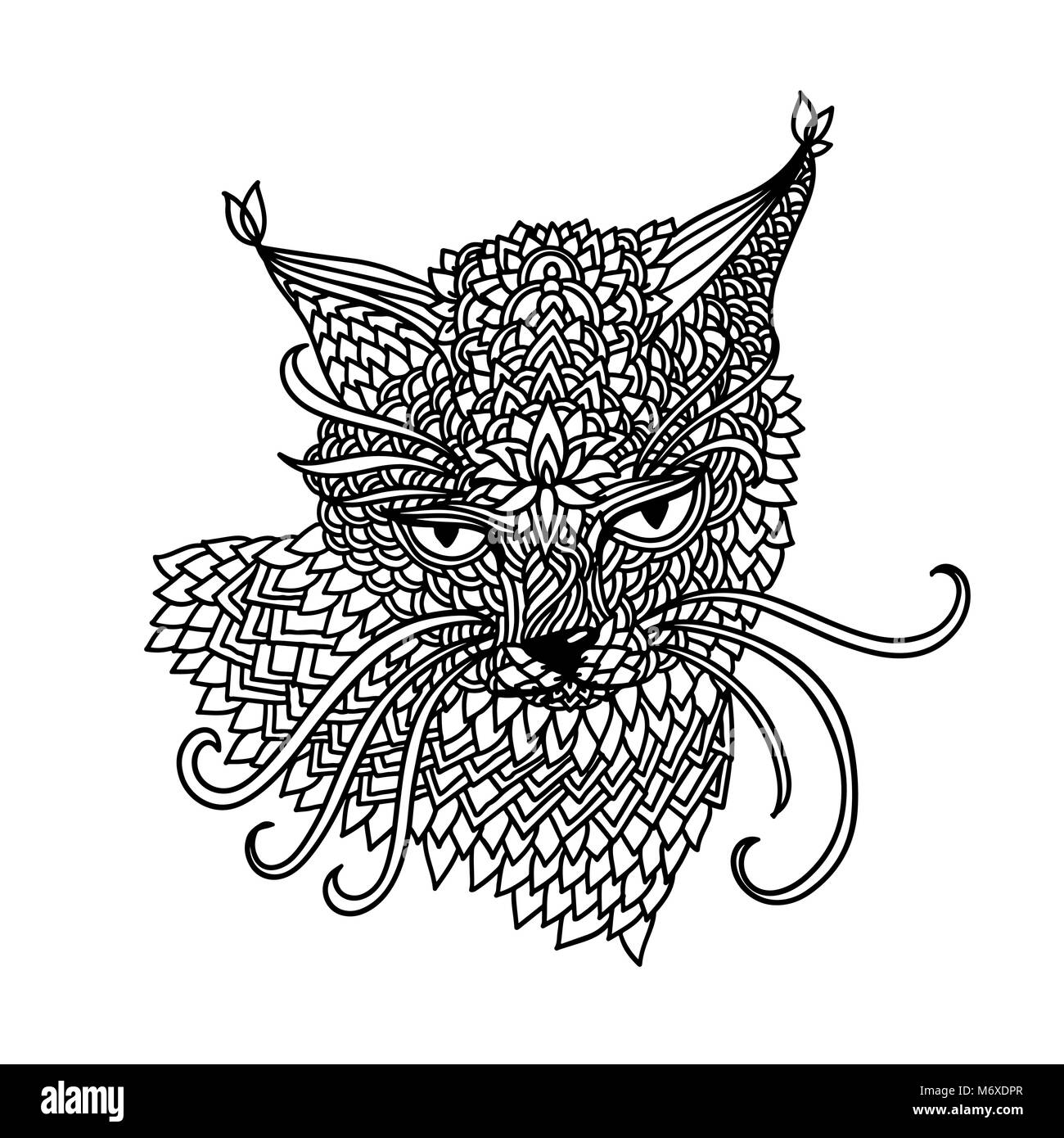 Cat Mandala Cut Out Stock Images Pictures Alamy