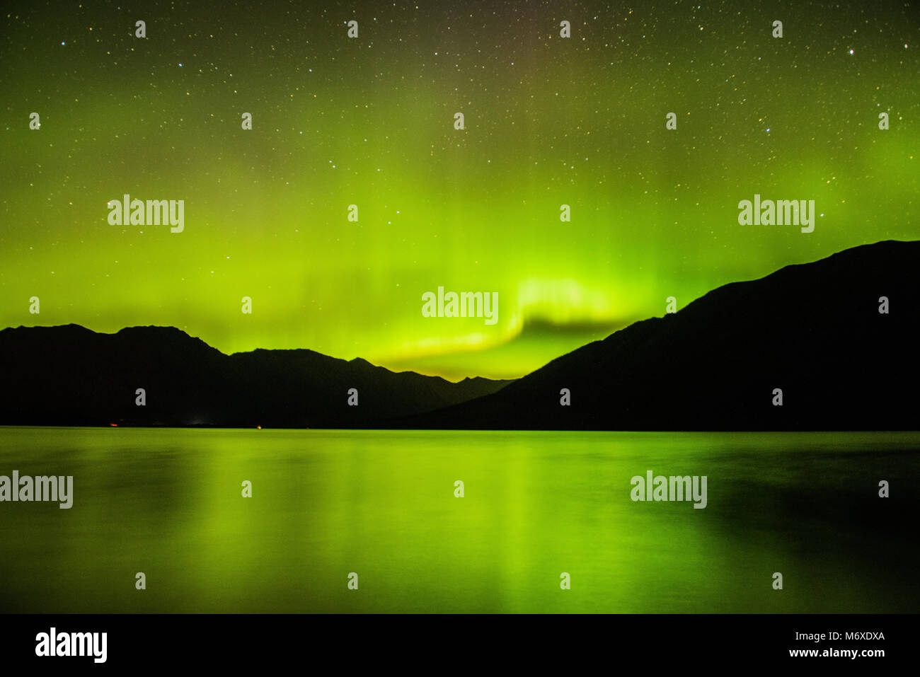 Northern Lights over Kenai Lake Stock Photo Alamy