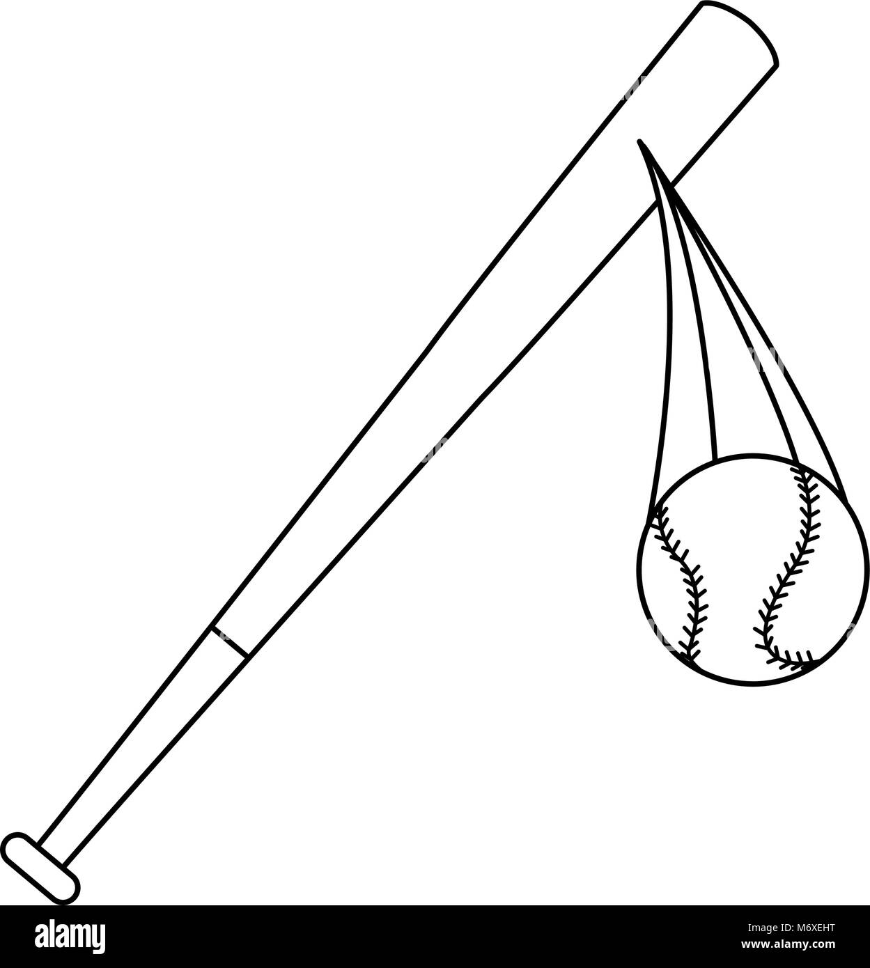 Baseball bat and ball Stock Vector Image & Art Alamy