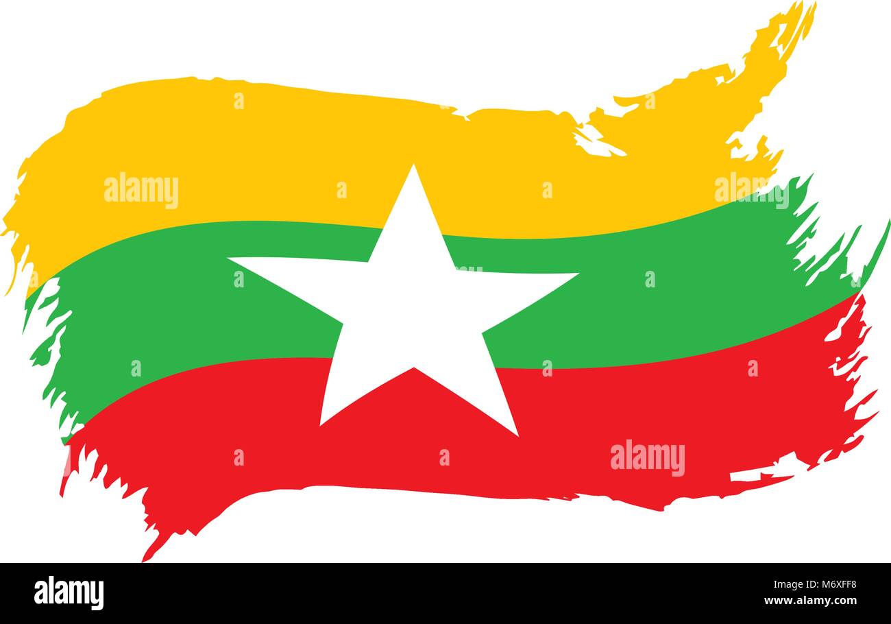 Myanmar Flag Vector Illustration Stock Vector Image And Art Alamy