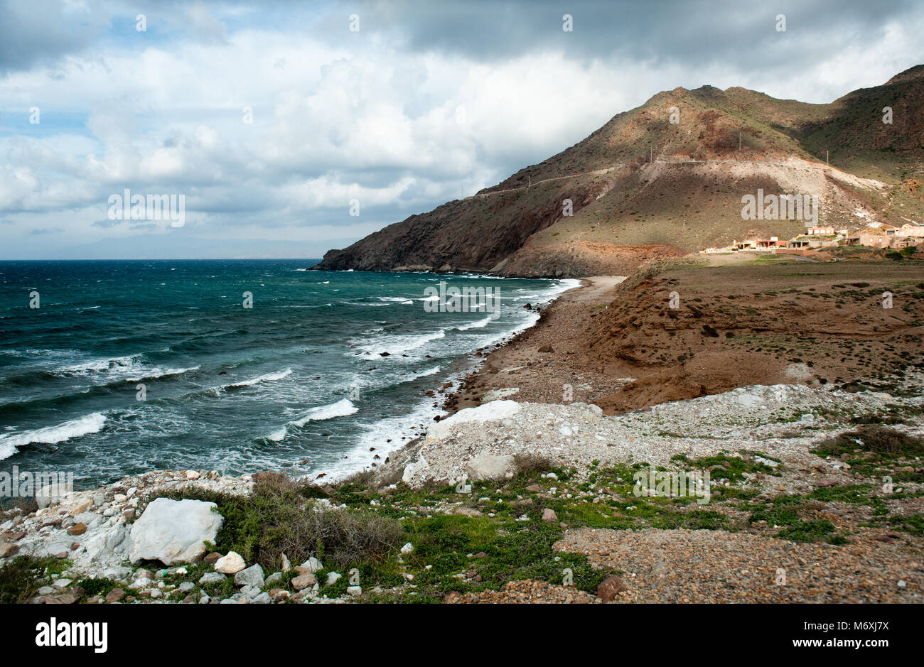 Beautiful landscape with views of the sea and cloudy sky Stock Photo ...