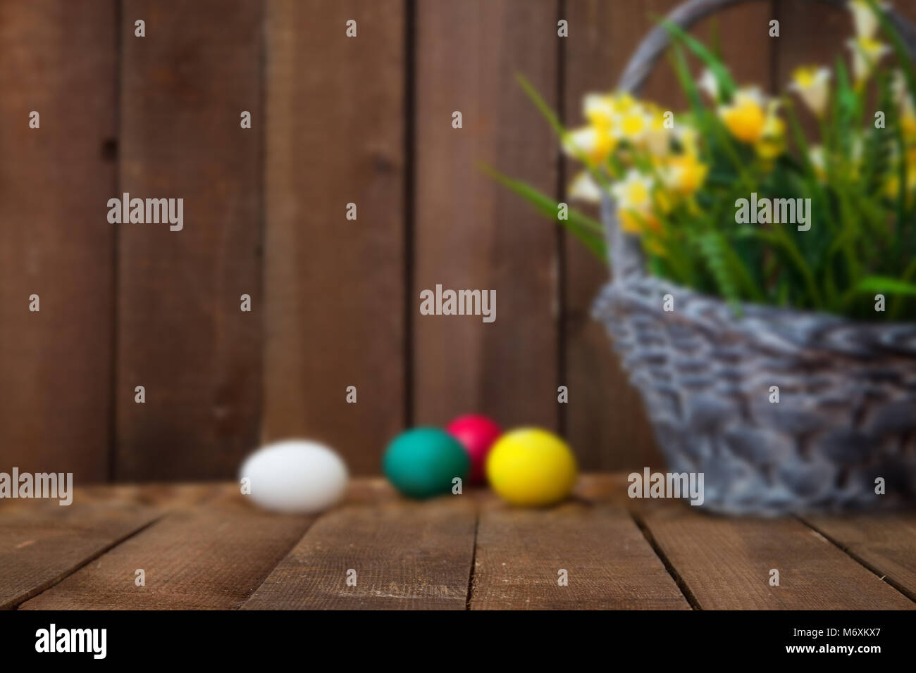 Easter eggs and tulips Stock Photo - Alamy