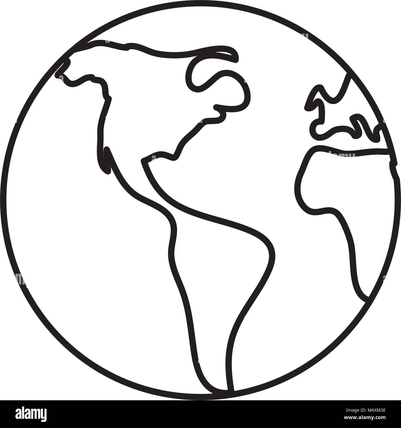 Earth planet icon over white background, vector illustration Stock ...