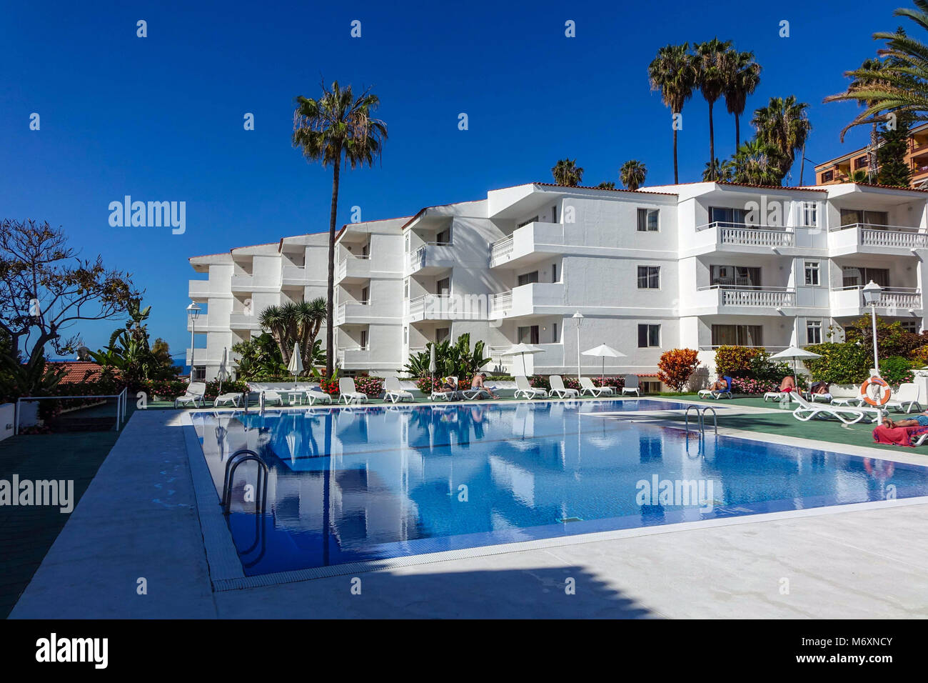 Route Active Hotel with swimming pool and reflections, Realejos, North  Tenerife Stock Photo - Alamy