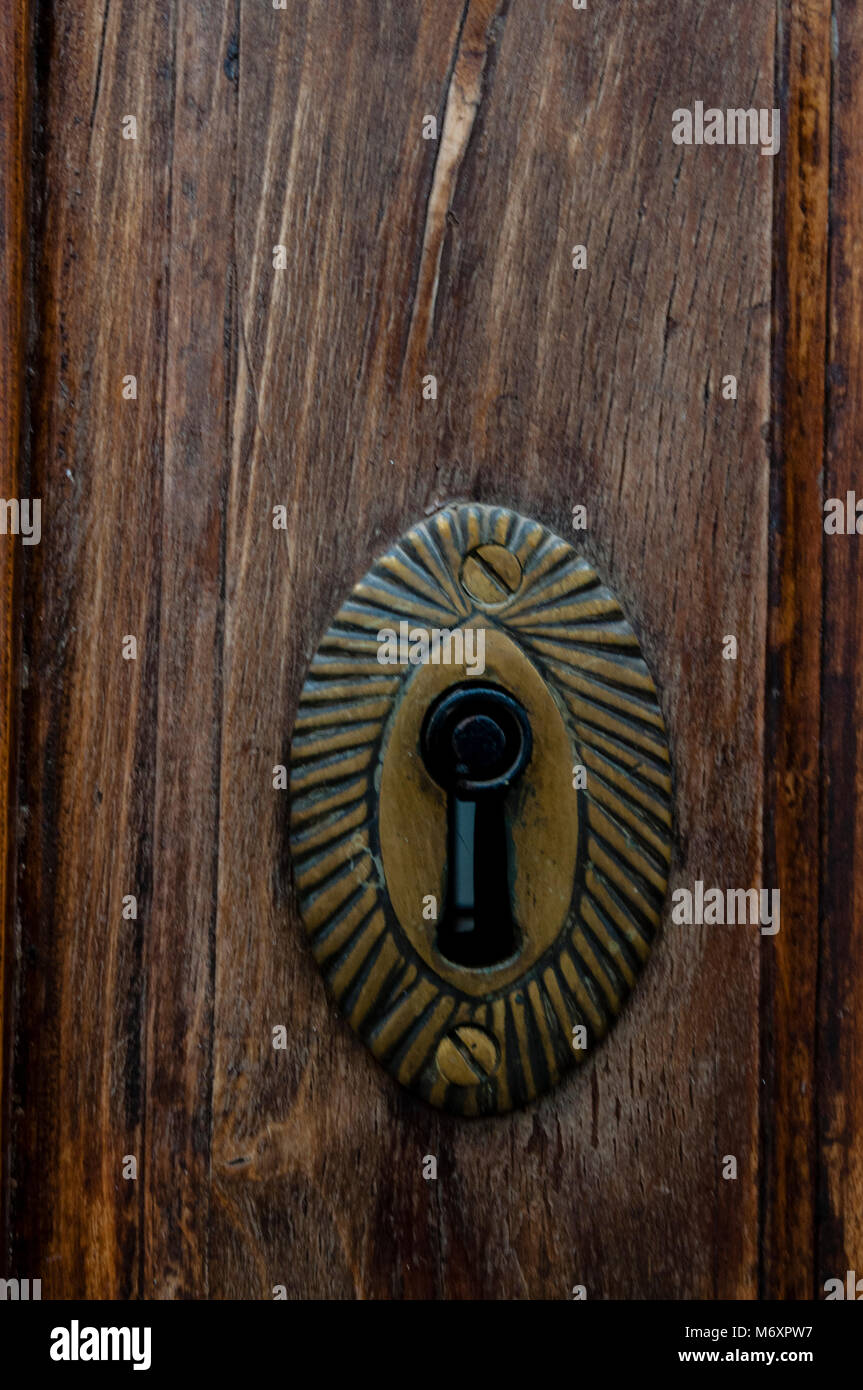 Bolt, Latch, Door lock, Cerradura, Cordoba, Andalucia, Spain Stock