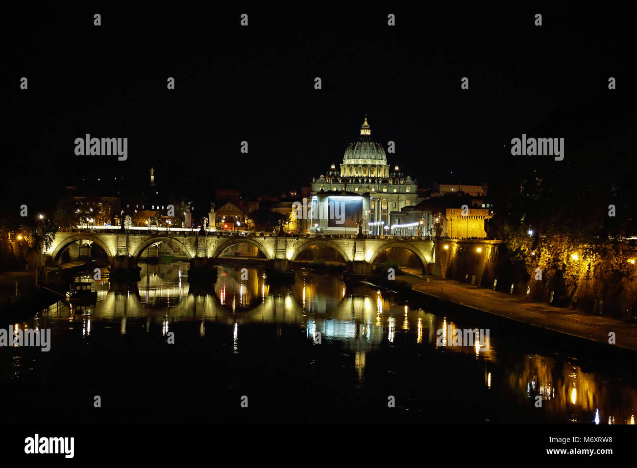 Famous Rome bridges near Vatican City Stock Photo Alamy