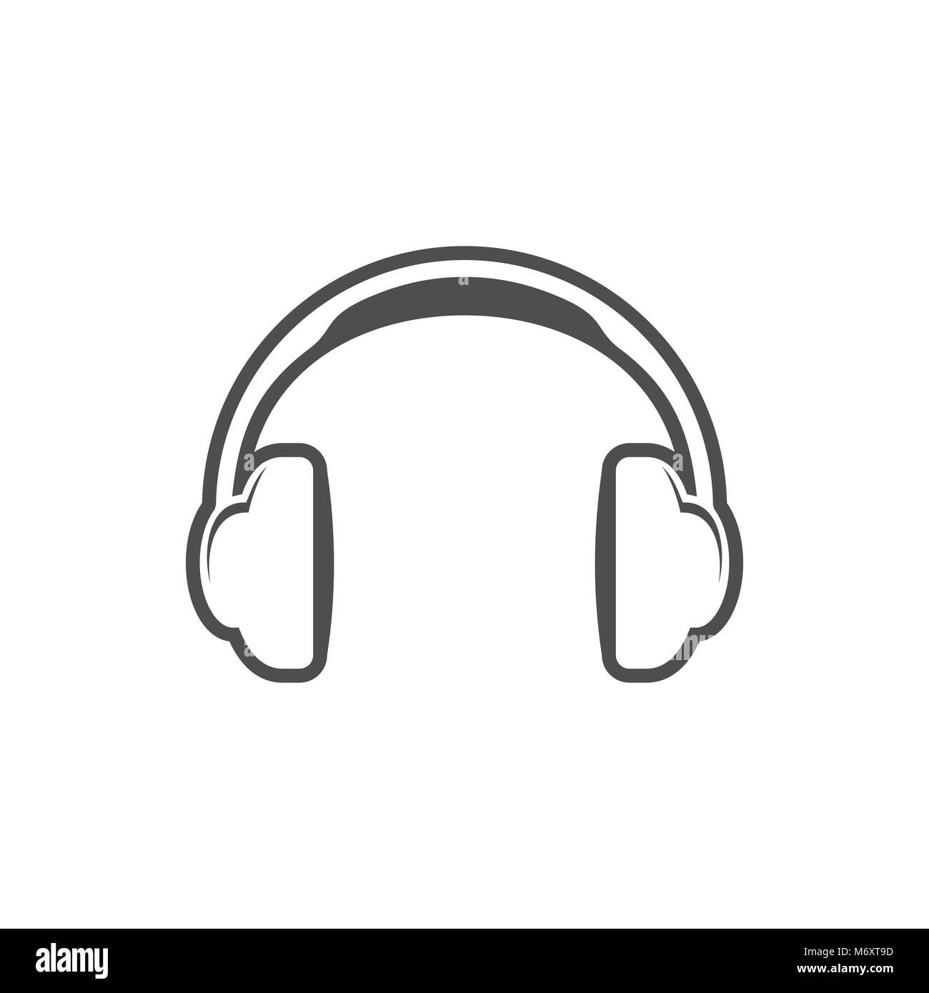 Headphone graphic Black and White Stock Photos & Images - Alamy