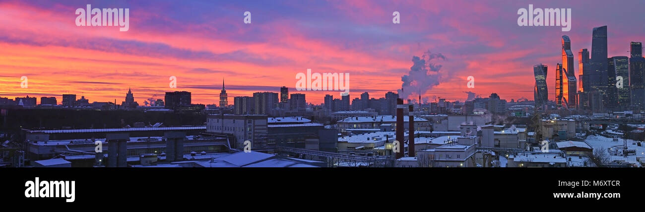 Sunrise in Moscow Stock Photo