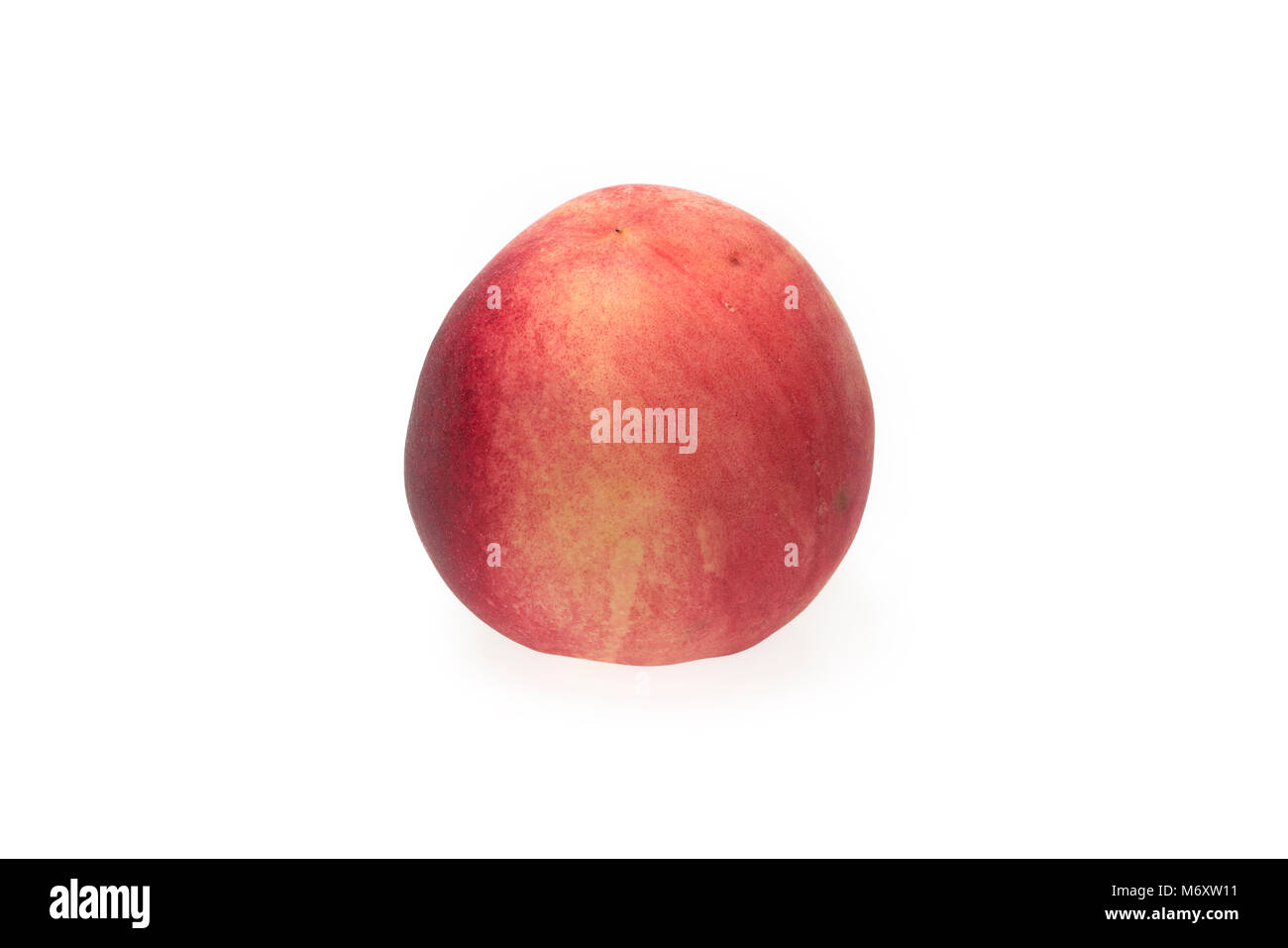 Sweet peach fruit on white background Stock Photo