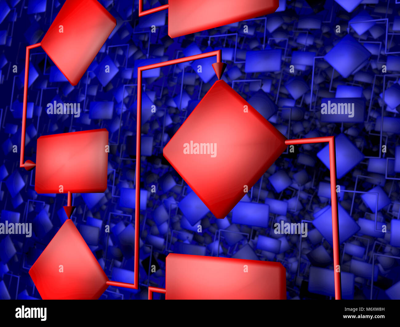The solution of the problem. Correct solution. Flowchart. 3D ...