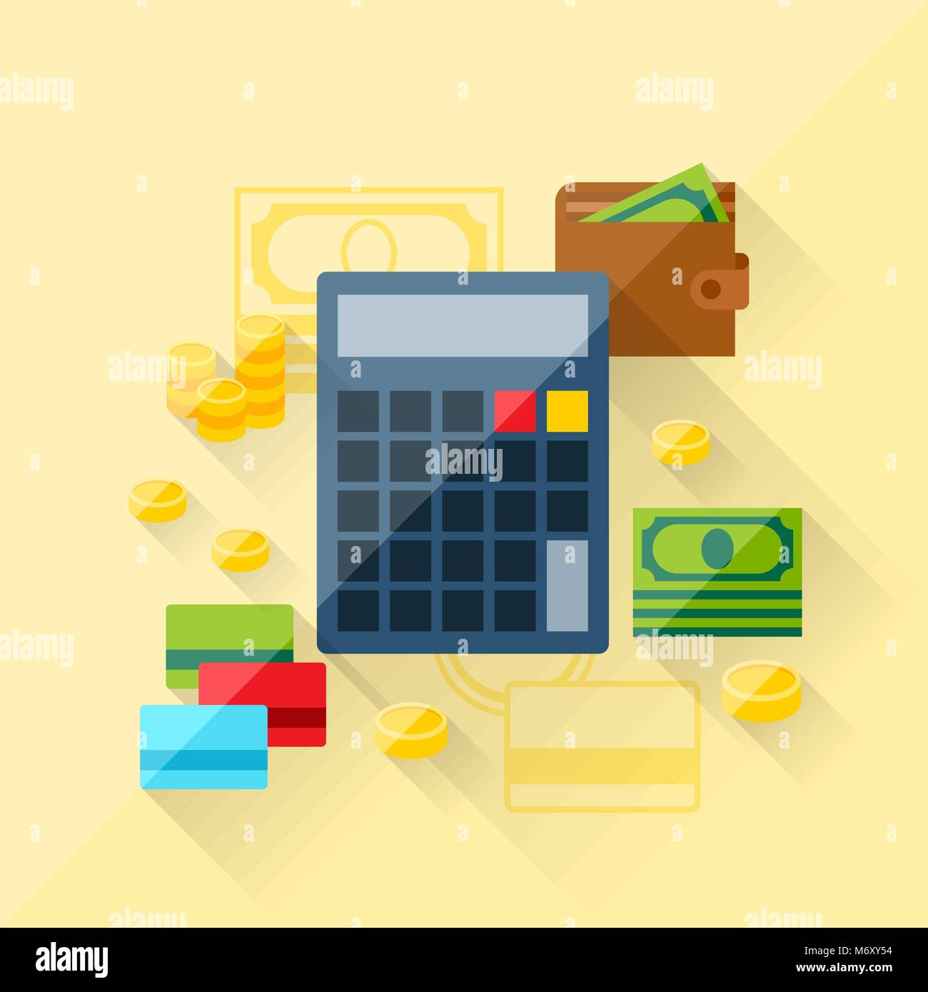 Illustration concept of loan calculator in flat design style Stock Vector Image & Art Alamy