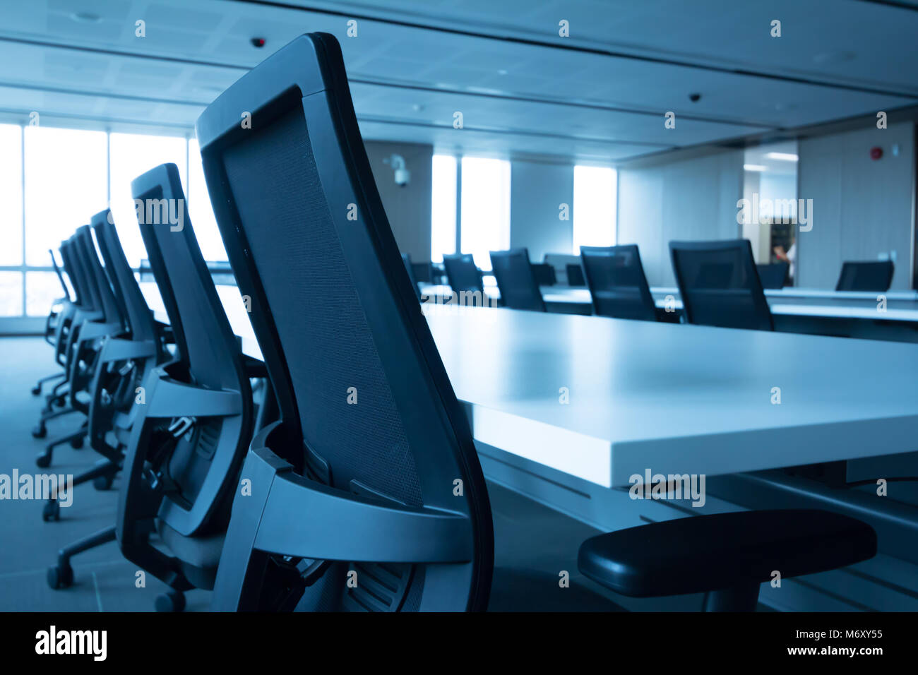 Table and chairs in meeting room Stock Photo Alamy