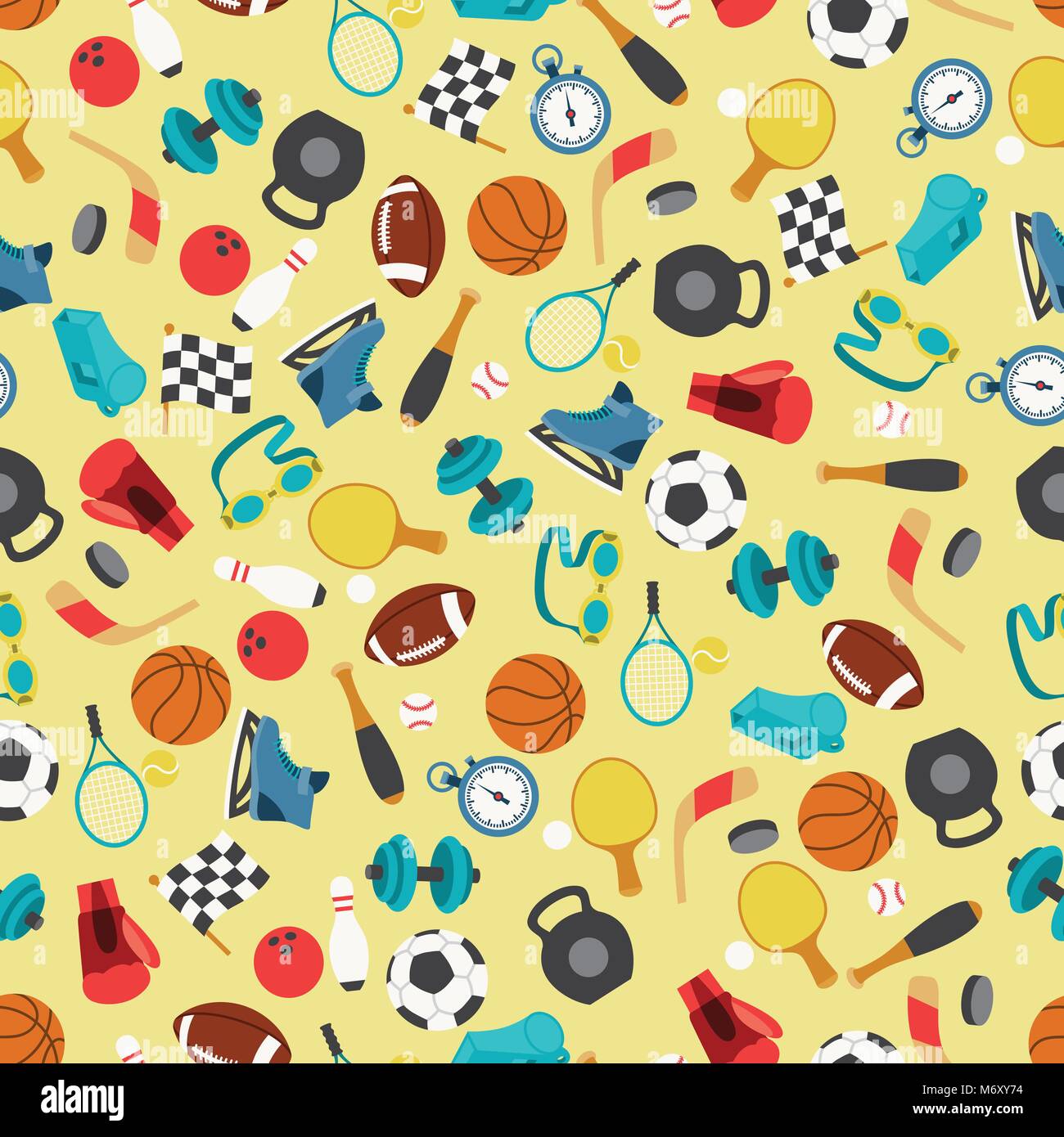 Seamless pattern of sport icons Stock Vector Image & Art - Alamy
