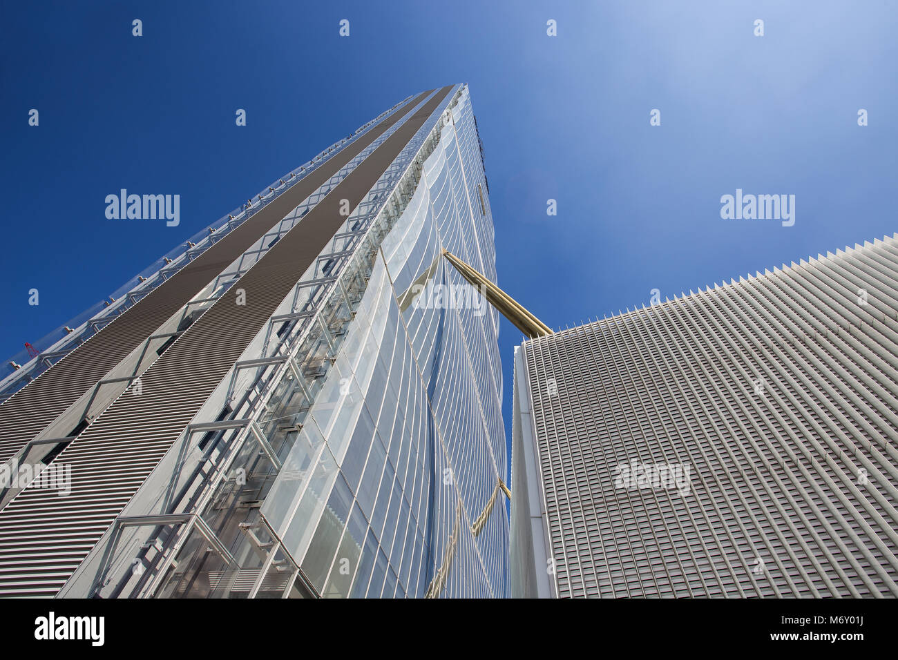 MILAN, ITALY, MARCH 28, 2017 Isozaki tower in "City Life" complex in