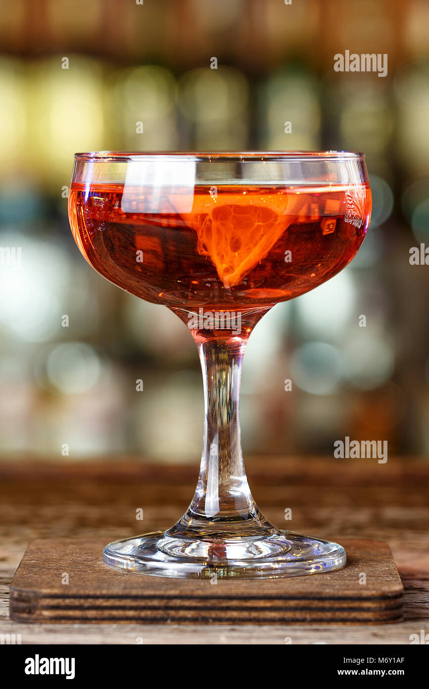 Cocktail with rum and martini bianco, photo for the bar menu Stock Photo -  Alamy