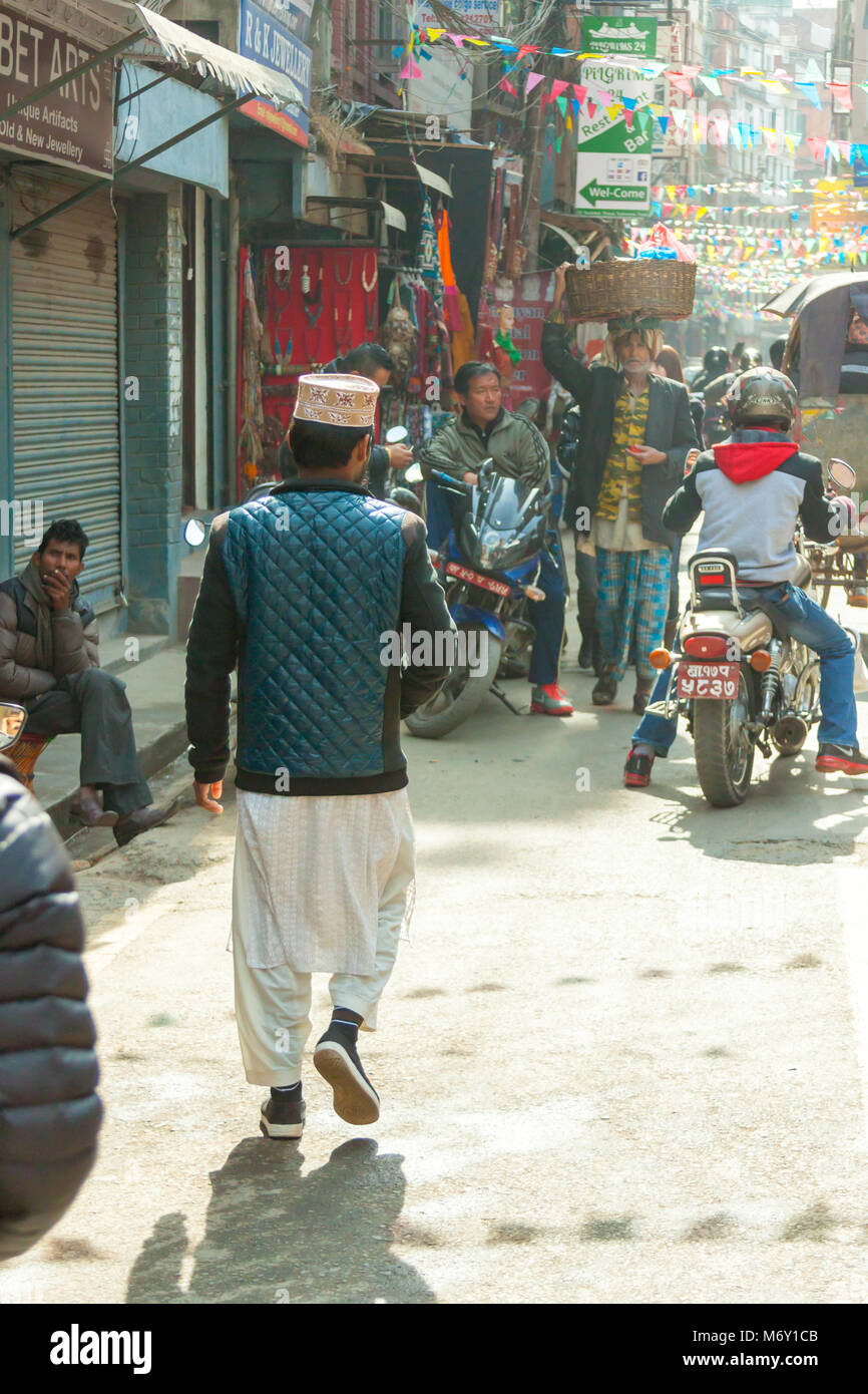 A Market Street in Kathmandu Stock Photo - Alamy