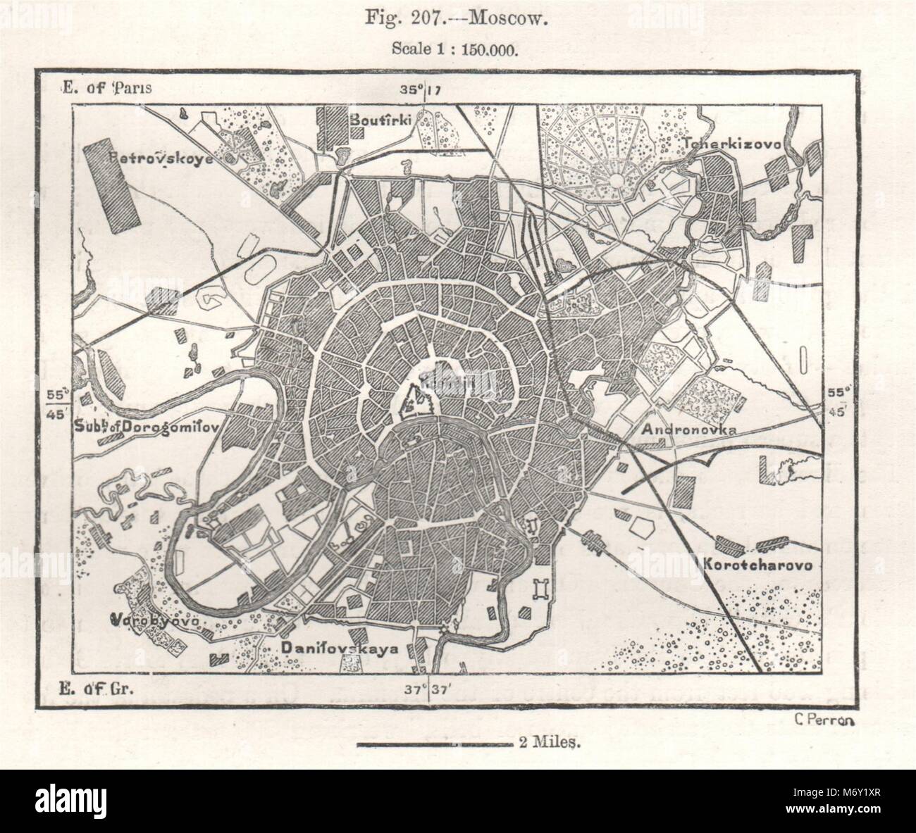 Moscow city town plan Москва. Russia. Sketch map 1885 old antique chart ...