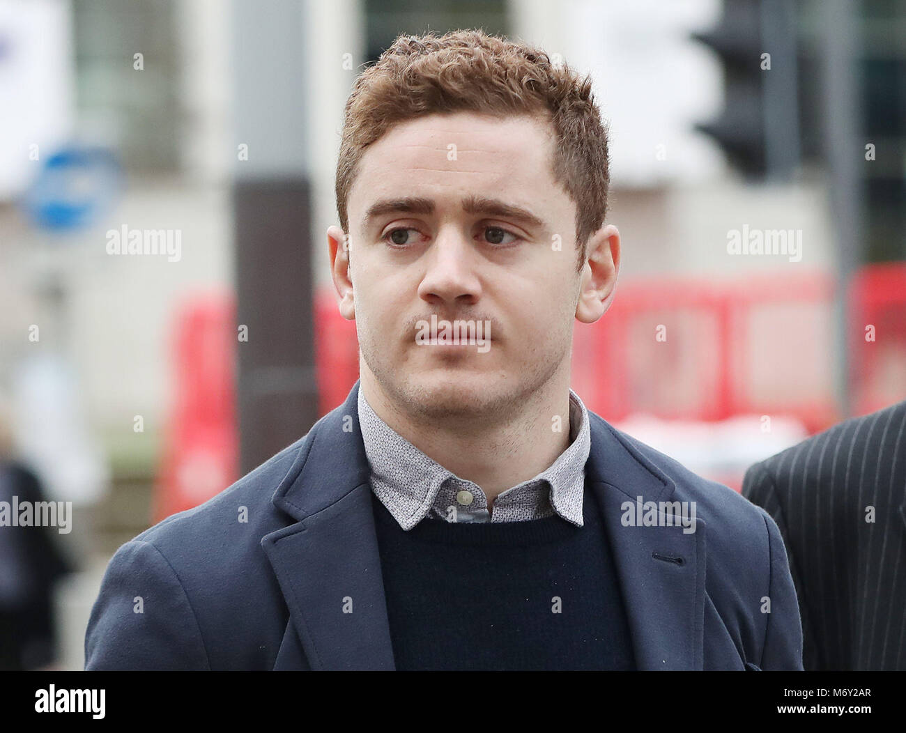 Ireland and Ulster rugby player Paddy Jackson arrives at Belfast Crown