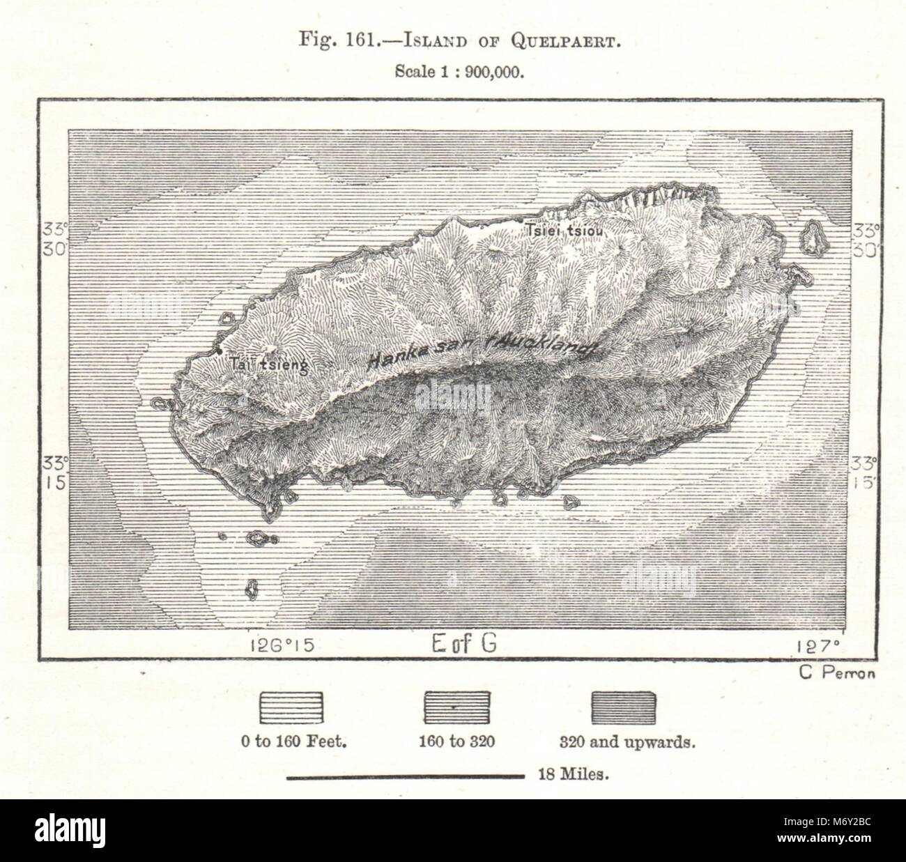 Island Of Jeju South Korea Sketch Map 1885 Old Antique Plan Chart Stock Photo Alamy