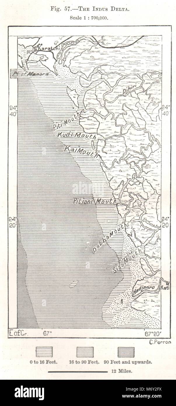 The Indus Delta Pakistan Sketch Map 15 Old Antique Vintage Plan Stock Photo Alamy The Indus Delta Pakistan Sketch Map 15 Old Antique Vintage Plan Stock Photo Alamy