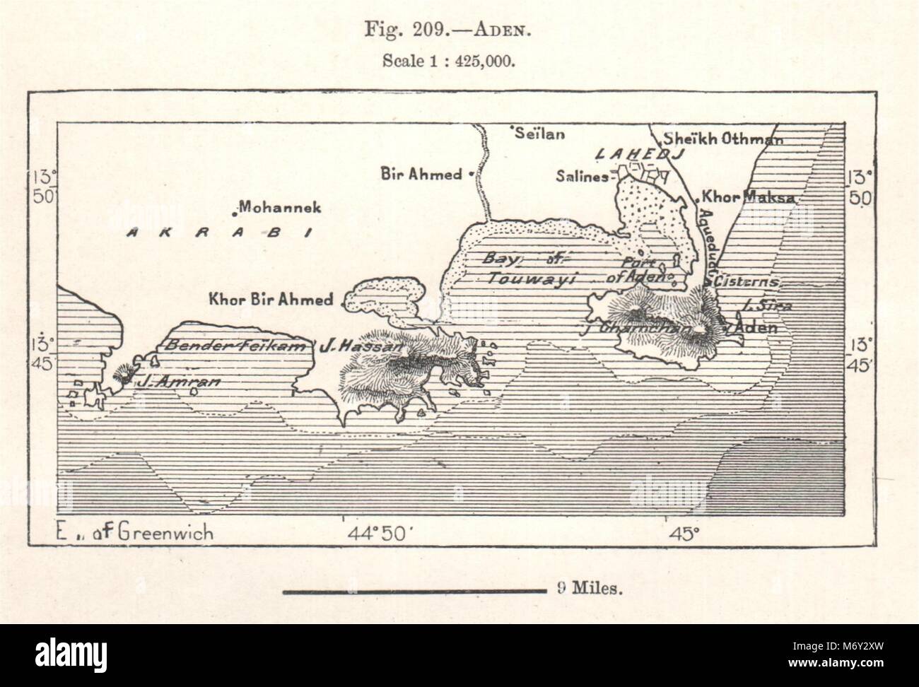 Mogadishu Somalia 1885 old antique vintage map plan chart