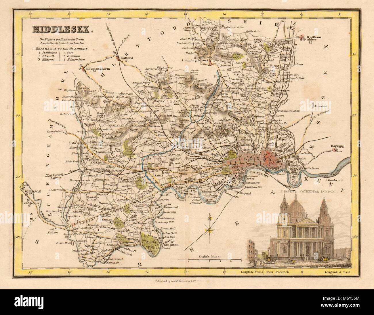 Middlesex england map hires stock photography and images Alamy
