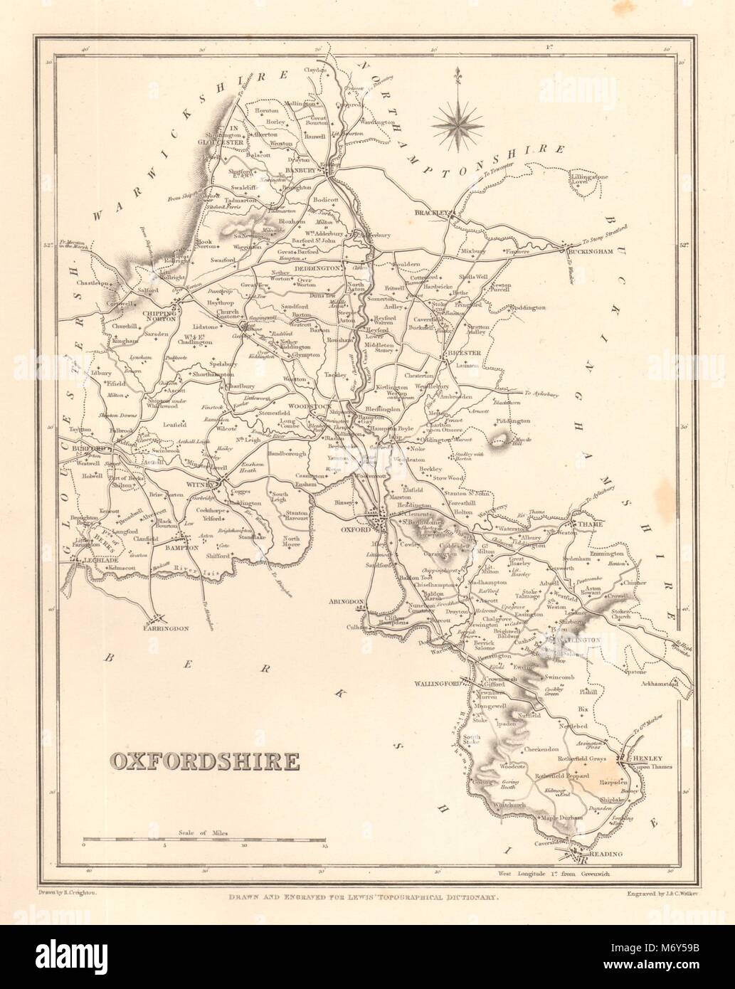 Vintage Map Of Oxfordshire England Hi res Stock Photography And Images vintage-map-of-oxfordshire-england-hi-res-stock-photography-and-images