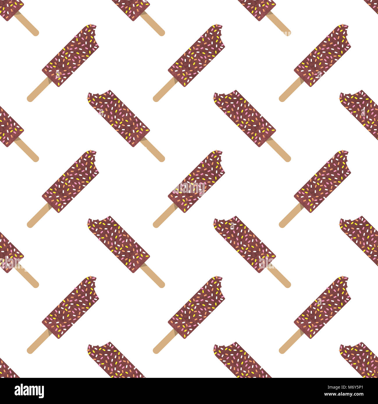 Seamless background image colorful watercolor texture popsicle pattern ...