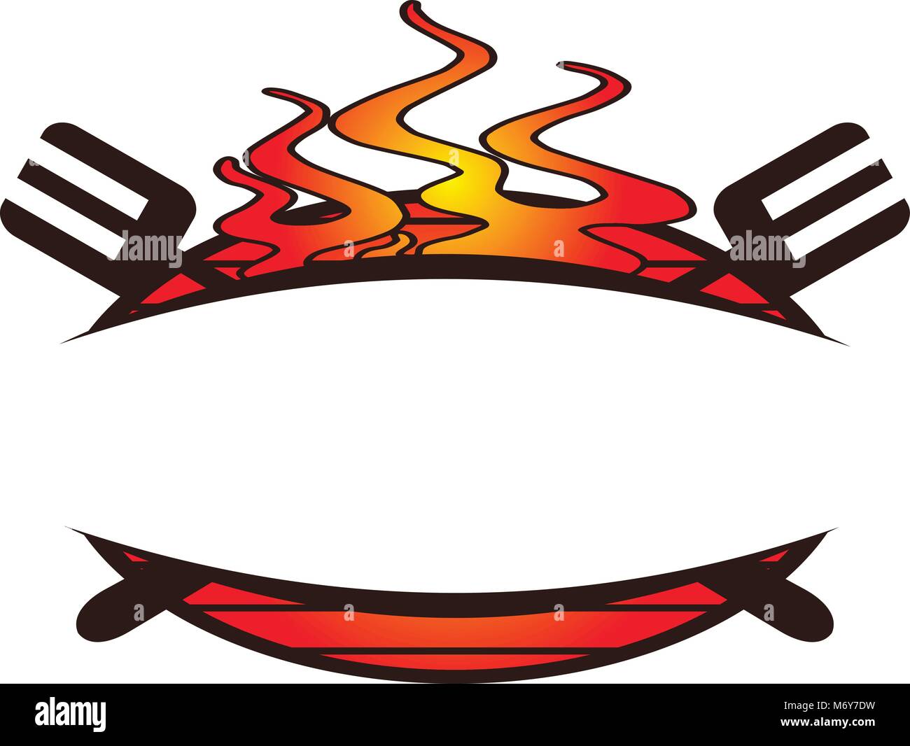 Grill Template Emblem Blank Stock Vector Image & Art - Alamy
