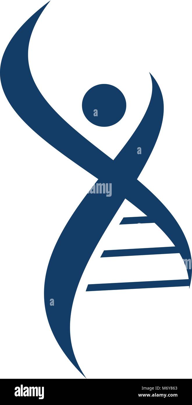 Human DNA Logo Design Template Vector Stock Vector
