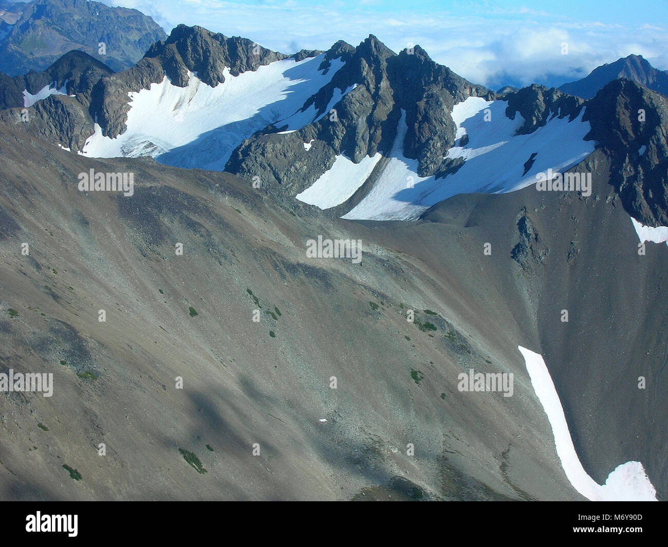 geology ridge peaks snow Stock Photo - Alamy