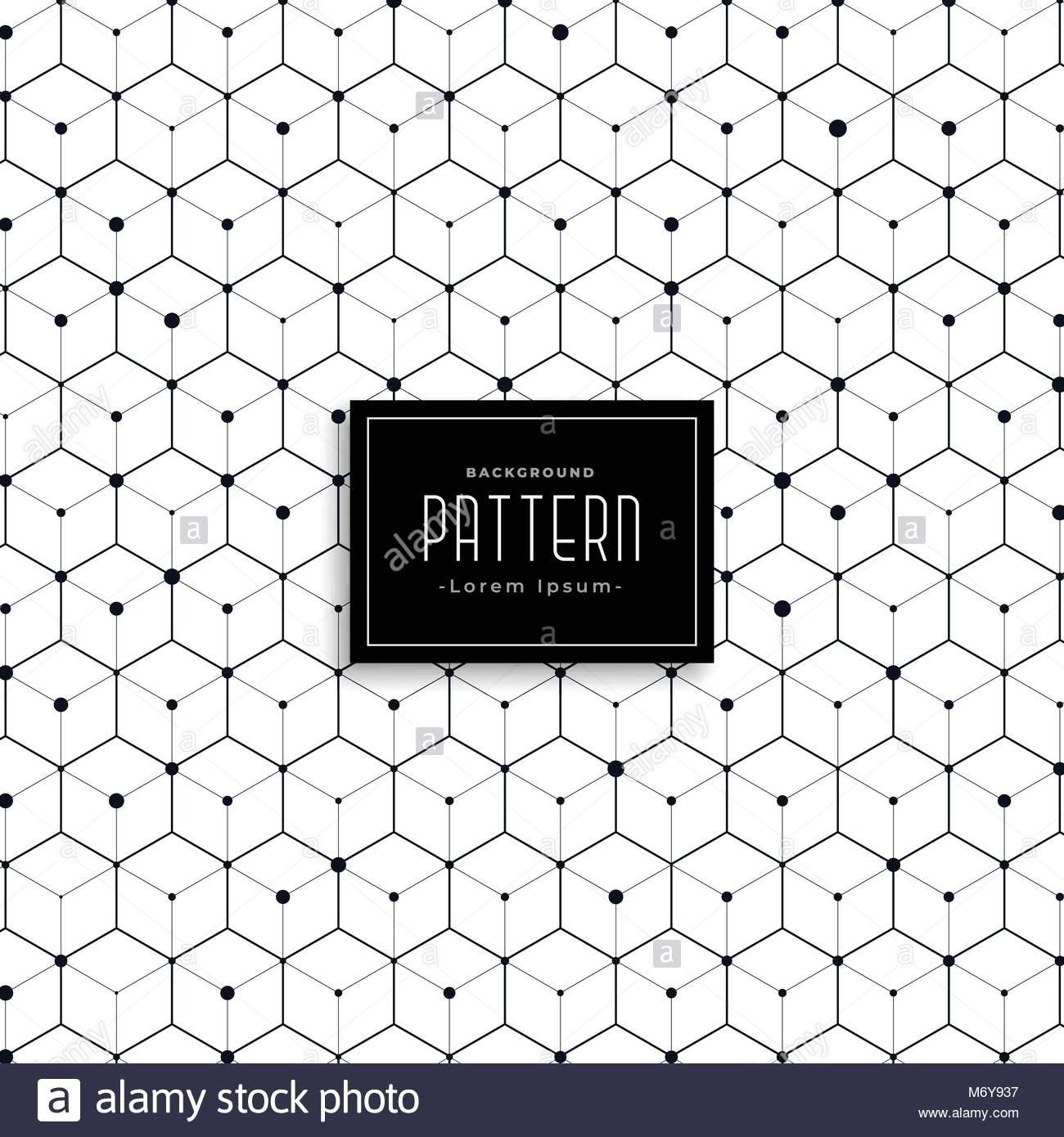 Modern Repeating Geometric Cube Style Pattern Background Stock