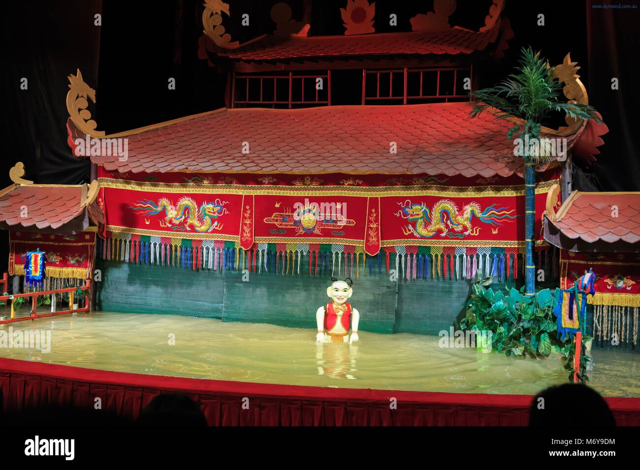 Traditional Vietnamese puppets at the Golden Dragon Water Puppet Theatre in Ho Chi Minh City