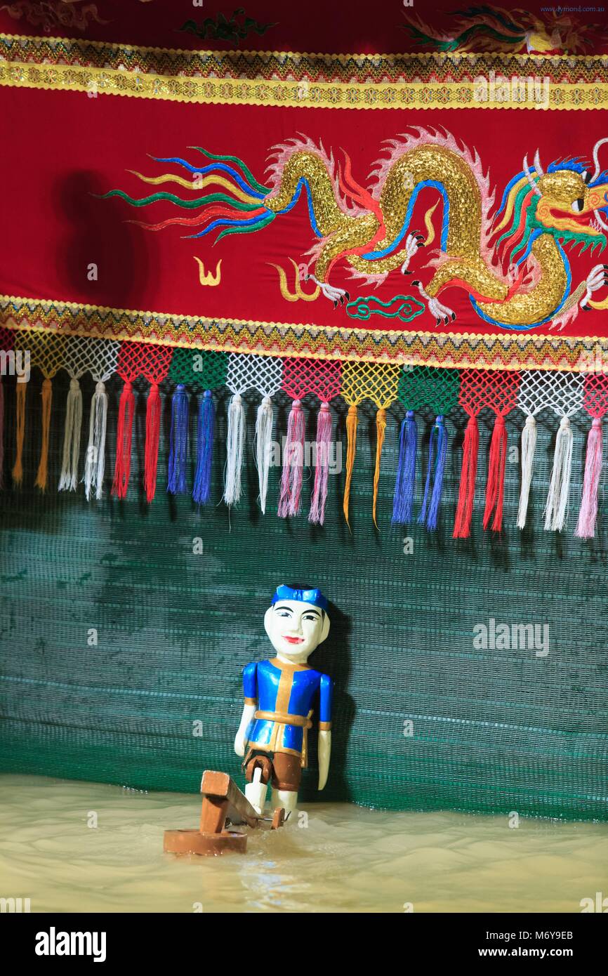Traditional Vietnamese puppets at the Golden Dragon Water Puppet Theatre in Ho Chi Minh City, Vietnam Stock Photo